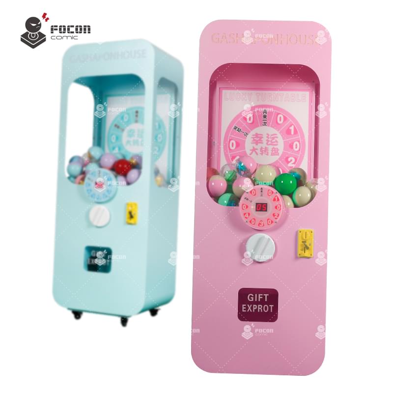 Pink Lucky Number Capsule Vending Gashapon Machine